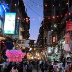 Thamel bazaar during the evening